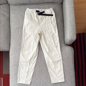 Stoic venture pant womens Cream white Pants with Black Belt